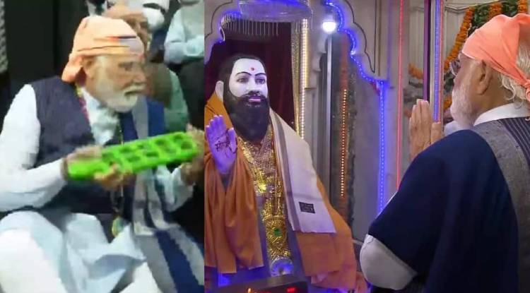 Ravidas Jayanti: PM Modi offers prayers at Shri Guru Ravidas Vishram Dham Mandir in Delhi, takes part in 'Shabad Kirtan'
